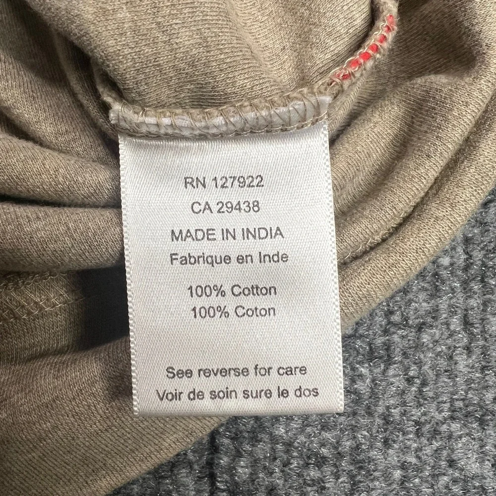 Mountain Khakis Men's Medium‎ Tan Heathered Cotton Quarter Zip Pullover Sweater
